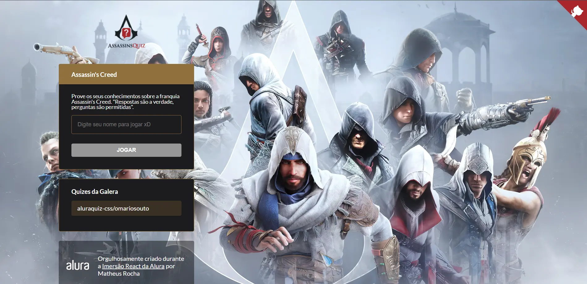 Assassin's Quiz Main Page